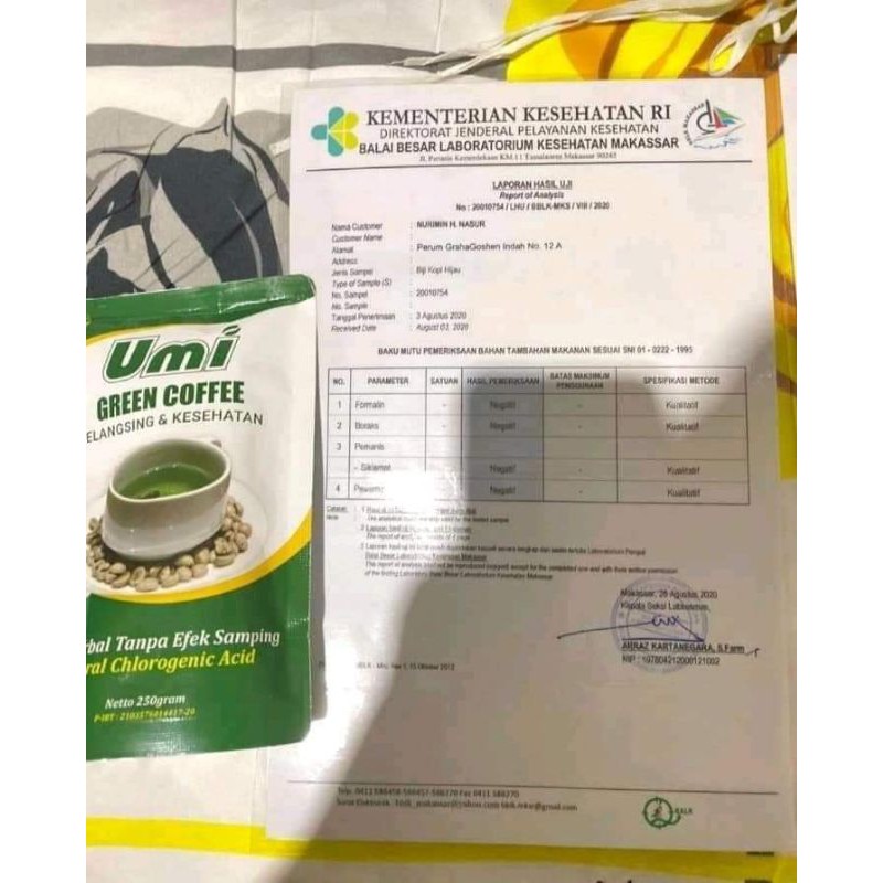 

DISTRIBUTOR RESMI UMI GREEN COFFEE 100% ORIGINAL