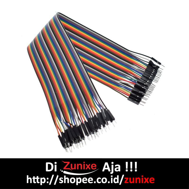 KABEL JUMPER DUPONT 30CM 10 BUAH MALE - MALE