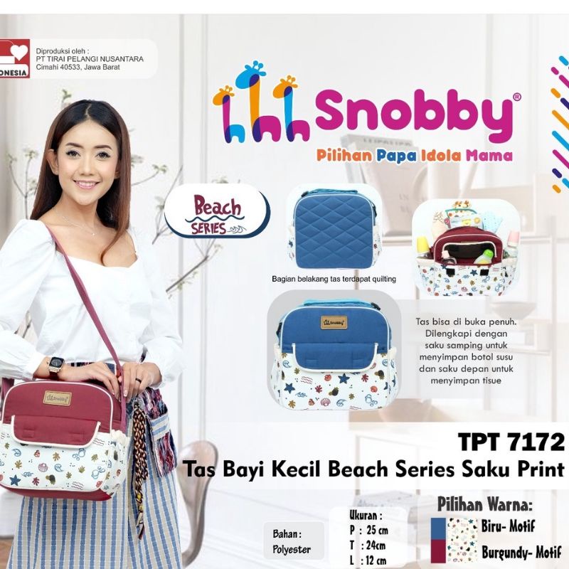 Snobby Tas Bayi Kecil  Saku Print Beach Series - TPT 7172