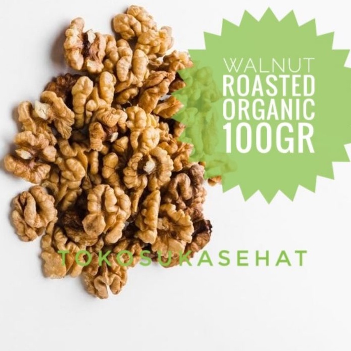 

PREMIUM WALNUT ROASTED ORGANIC -100gr ( Kacang Walnut Panggang Organik ) Cemilan Snack Sehat