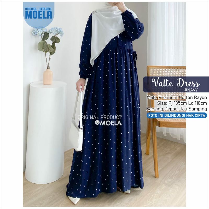 HPS Store - Moela dress valte gamis | dress | milenial outfit | gamis | Muslimah Outfit |model terba
