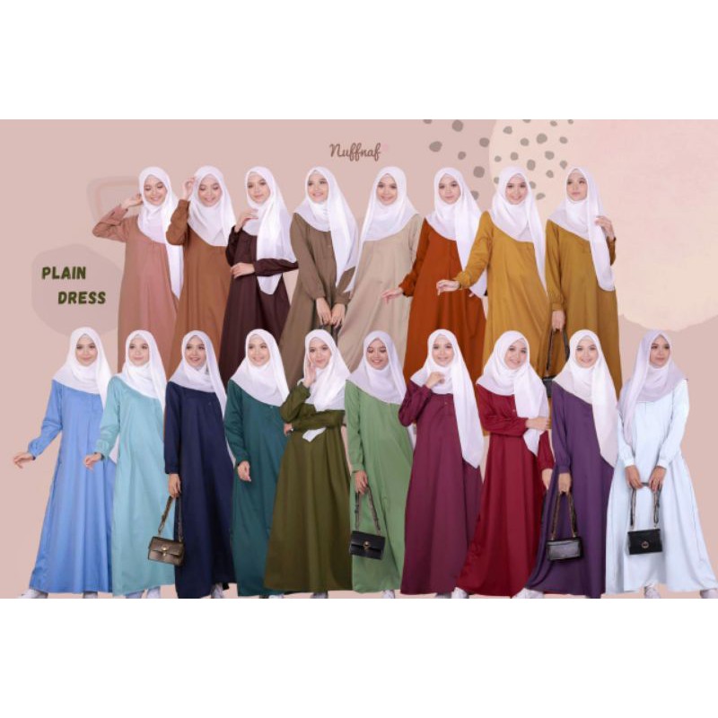 GAMIS POLOS PLAIN DRESS  TOYOBO NUFFNAF