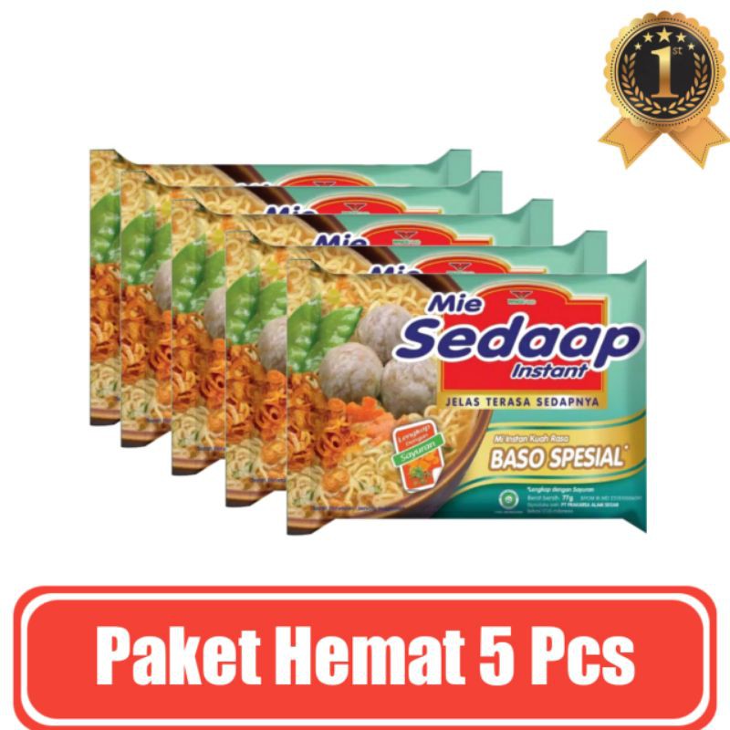 

Paket Hemat 5 Pcs Mie Instan Sedaap Rasa Baso Spesial
