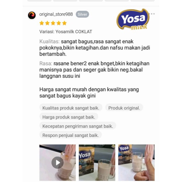 Yosamilk plus PREMIUM BPOM original susu gemuk badan