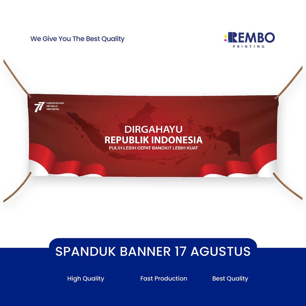 Custom Cetak Spanduk 17 Agustus Baliho Dirgahayu Banner Kemerdekaan HUT RI / CETAK SPANDUK