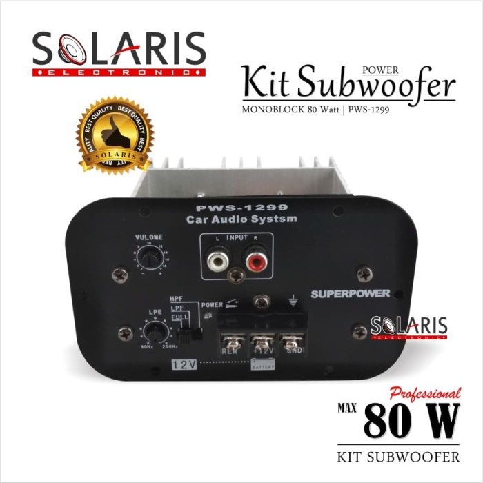 POWER KIT SUBWOOFER MONOBLOCK PWS-1299