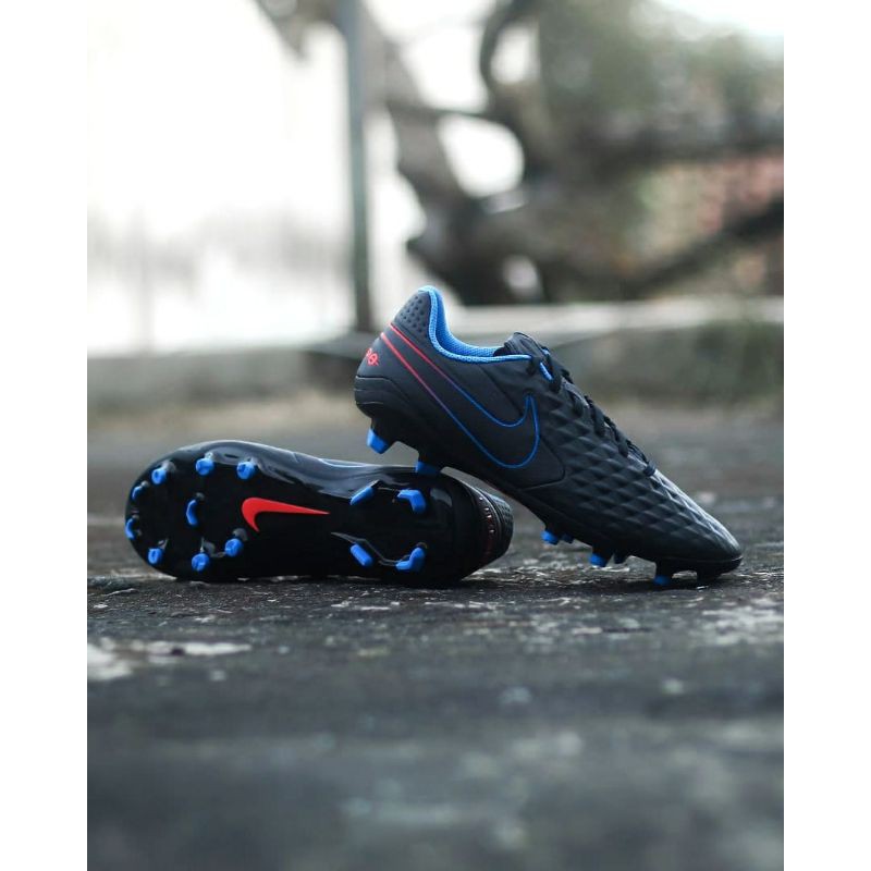 Sepatu Bola Nike Legend 8 Academy FG - Black Siren Red Blue Original