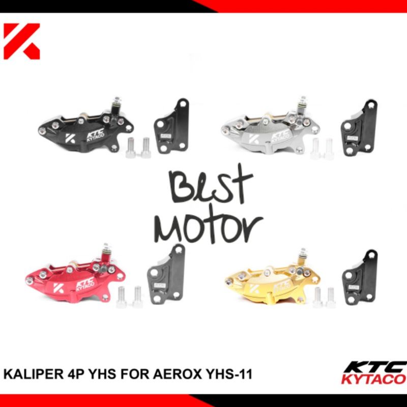 Kaliper Depan Aerox 155 KTC KYTACO 4Piston New Model YHS-11 Caliper Kytaco Aerox 155 pnp