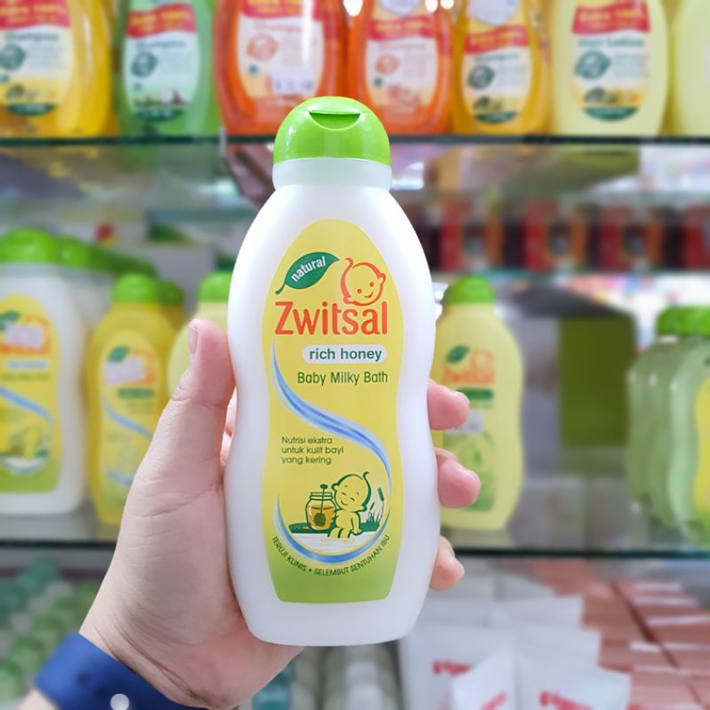 Bisa COD Zwitsal Baby Bath Natural dengan Milk &amp; Honey 200 ml