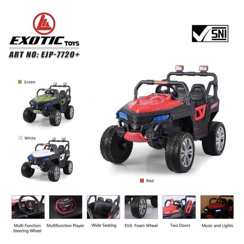 Mainan Anak MOBIL AKI JEEP EXOTIC EJP-7720+ BAN KARET