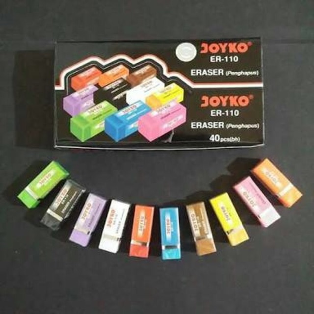 

Eraser Penghapus Pensil Pelangi Rainbow JOYKO ER-110 10 warna rubber lucu