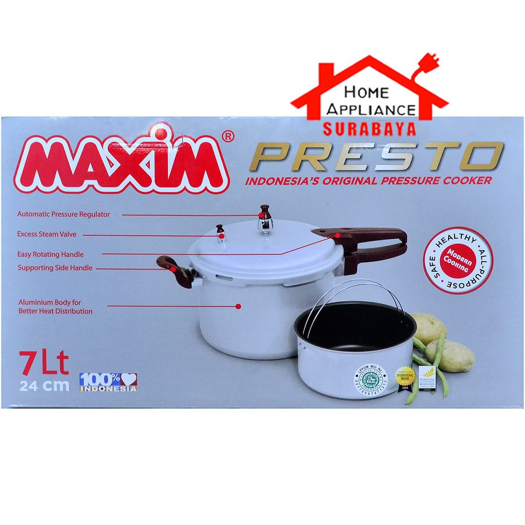 Panci Presto Pressure Cooker Maxim kapasitas 7 liter