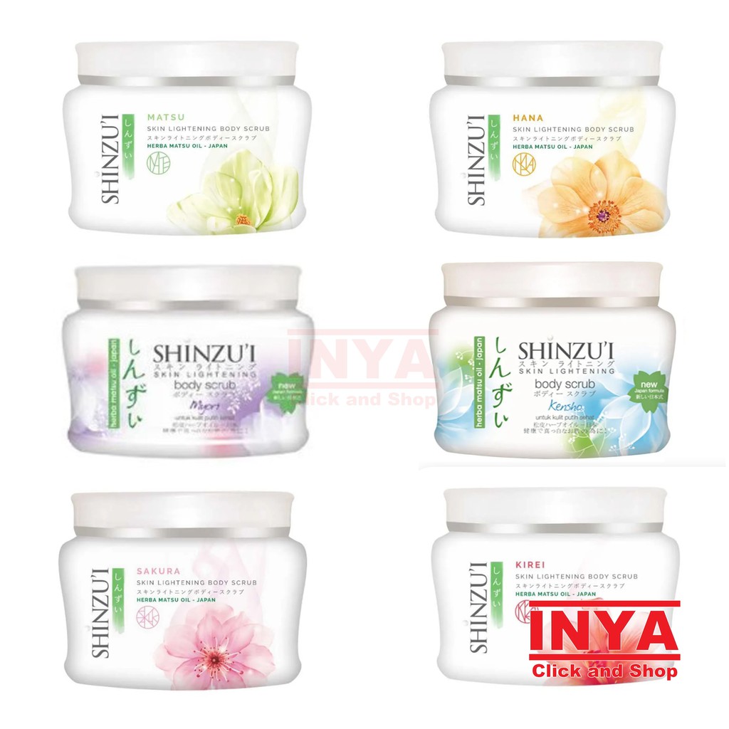 SHINZUI SKIN LIGHTENING BODY SCRUB &amp; HERBA MATSU OIL 200gr