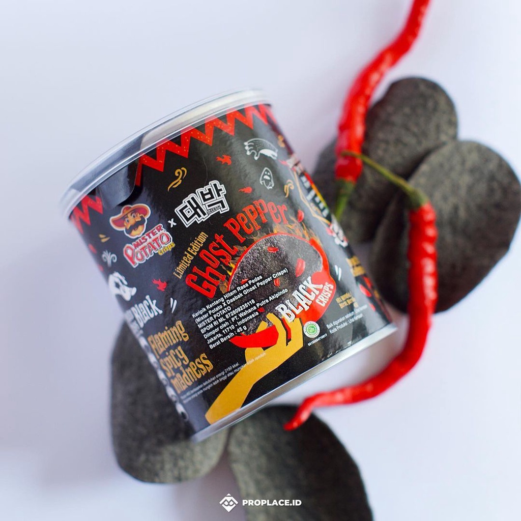 Paqui Ghostpepper - Potato Ghost Pepper X Daeblak - Keripik Kentang Pedas