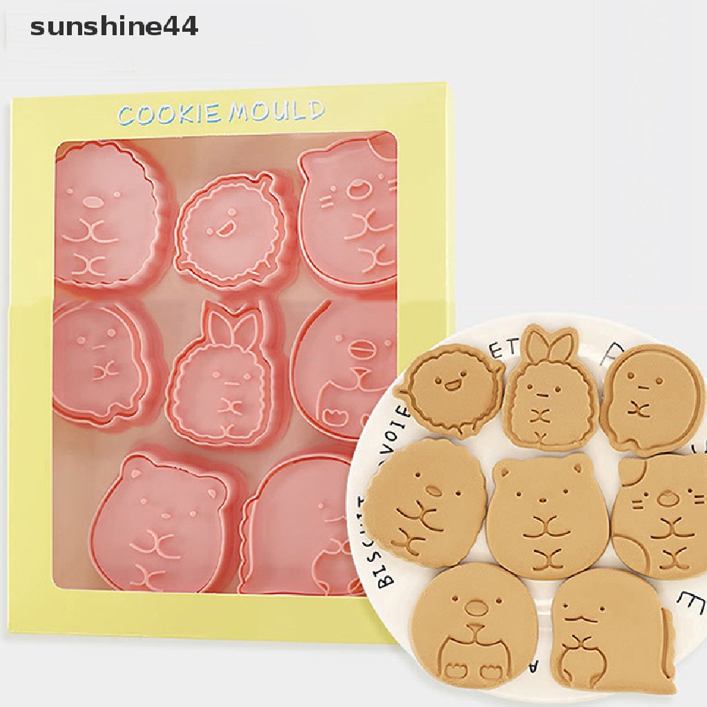 Sunshine 8Pcs / set Cetakan Kue / Biskuit Bentuk Bio Untuk Dekorasi DIY