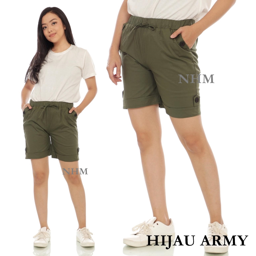 HotPants JUMBO dan Standar,  Celana Pendek Wanita Katun Stretch Anti Begah