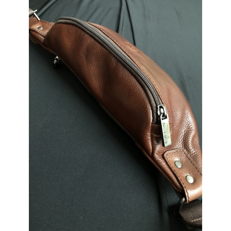 TAS PINGGANG KULIT ASLI TAS SELEMPANG KULIT ASLI TAS PRIA KULIT WAISTBAG KULIT ASLI TAS SEPEDA