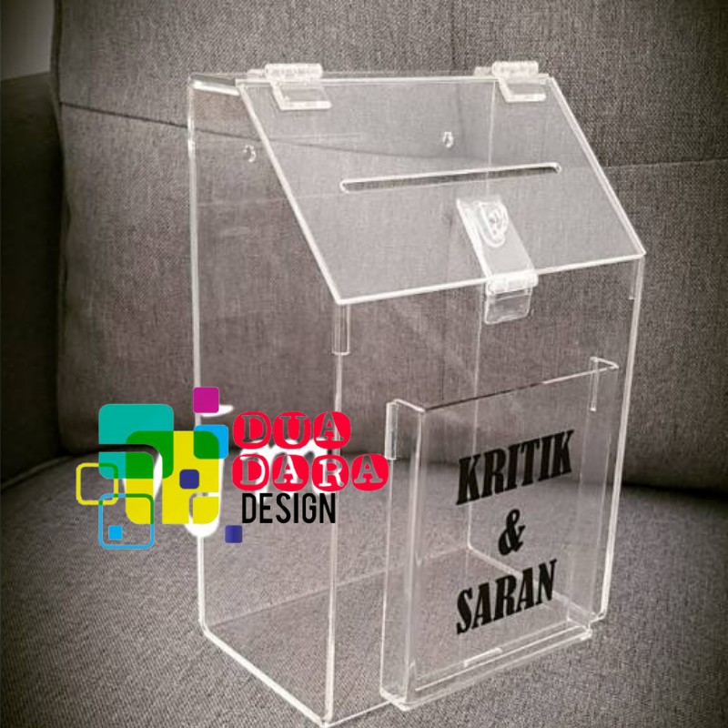 Acrylic Kotak Saran/Kritik & Saran