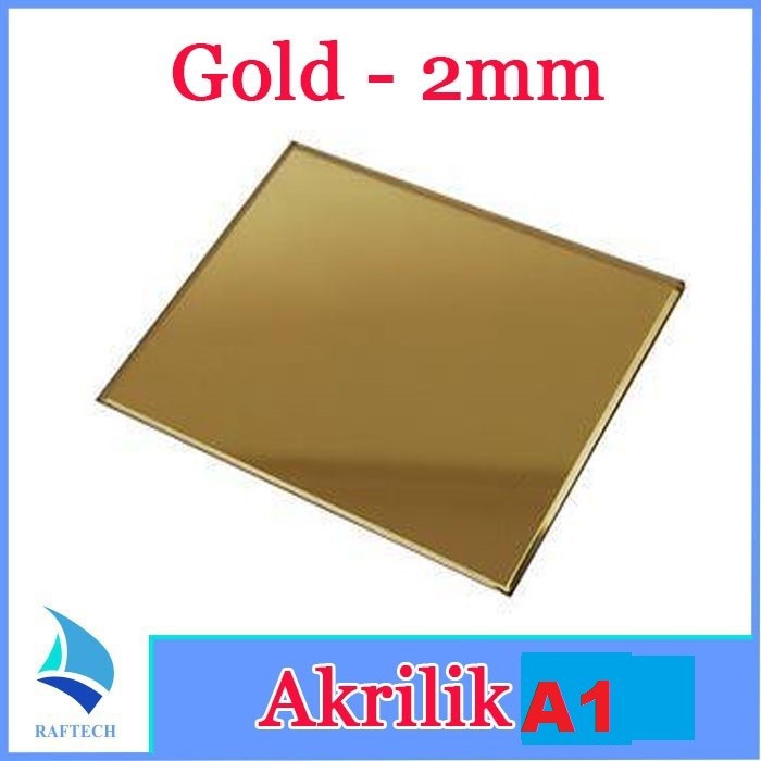 Akrilik / Acrylic A1 Tebal 2mm Acrylic Gold Emas Marga Cipta