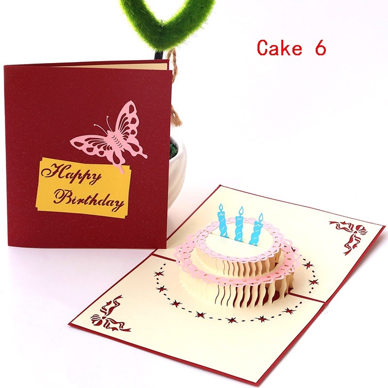 Hot New 3D Pop-up Greeting Card Love Romantic Birthday Christmas Invitation Greeting Card Gift