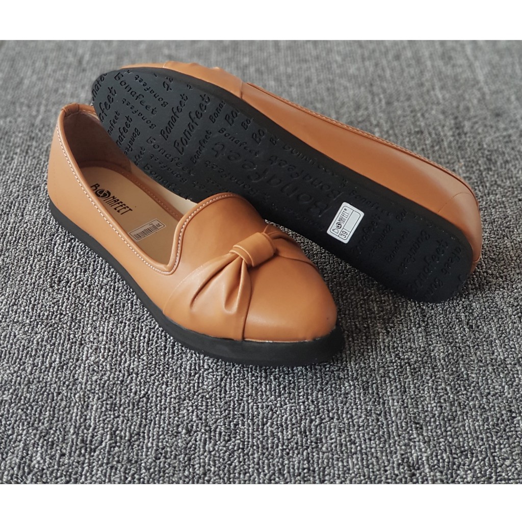 sbm_store - Bonafeet Sepatu Wanita Flat Shoes Sendal Formal Non Formal Cocok Untuk Kerja Traveling Trend Terbaru Model Tahun IniSol Spon Karet