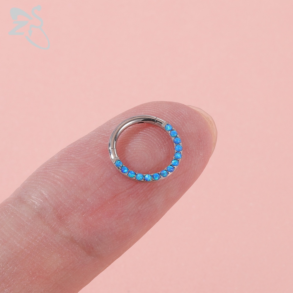 1pc Anting Tindik Hidung / Telinga / Tulang Rawan Bahan Stainless Steel 16g Hias Cz