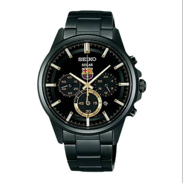 Jam Tangan Pria Seiko SBPY051 Solar Watch Spirit FC BARCELONA Original