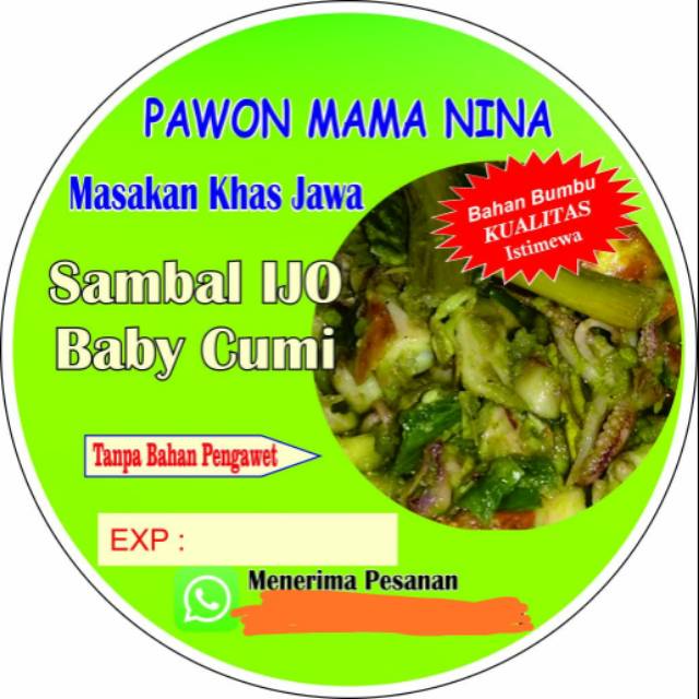 

Sambel ijo beby cumi