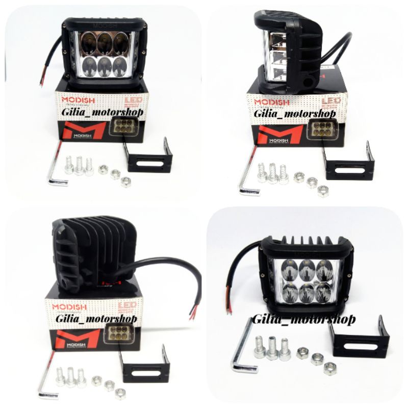 Lampu Tembak Sorot Motor Cree Cwl Led 6 Led 4 Mode Besar motor / mobil Modish