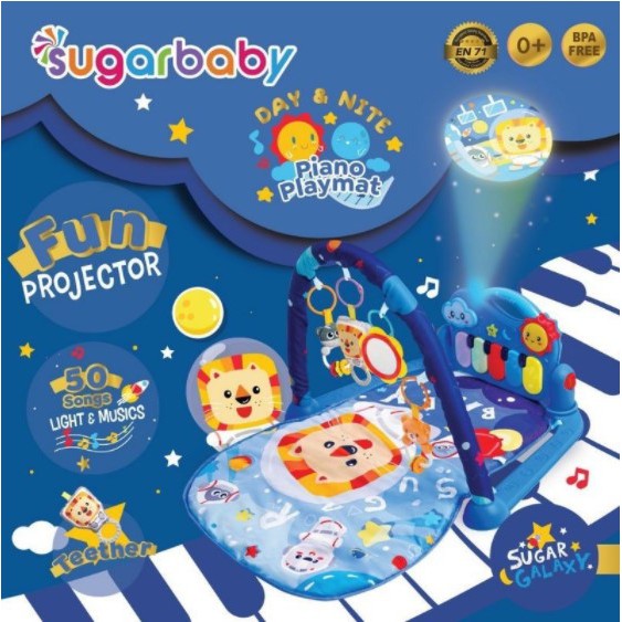 Sugar Baby All in 1 Playmat Piano Playgym Day &amp; Night (New Design)