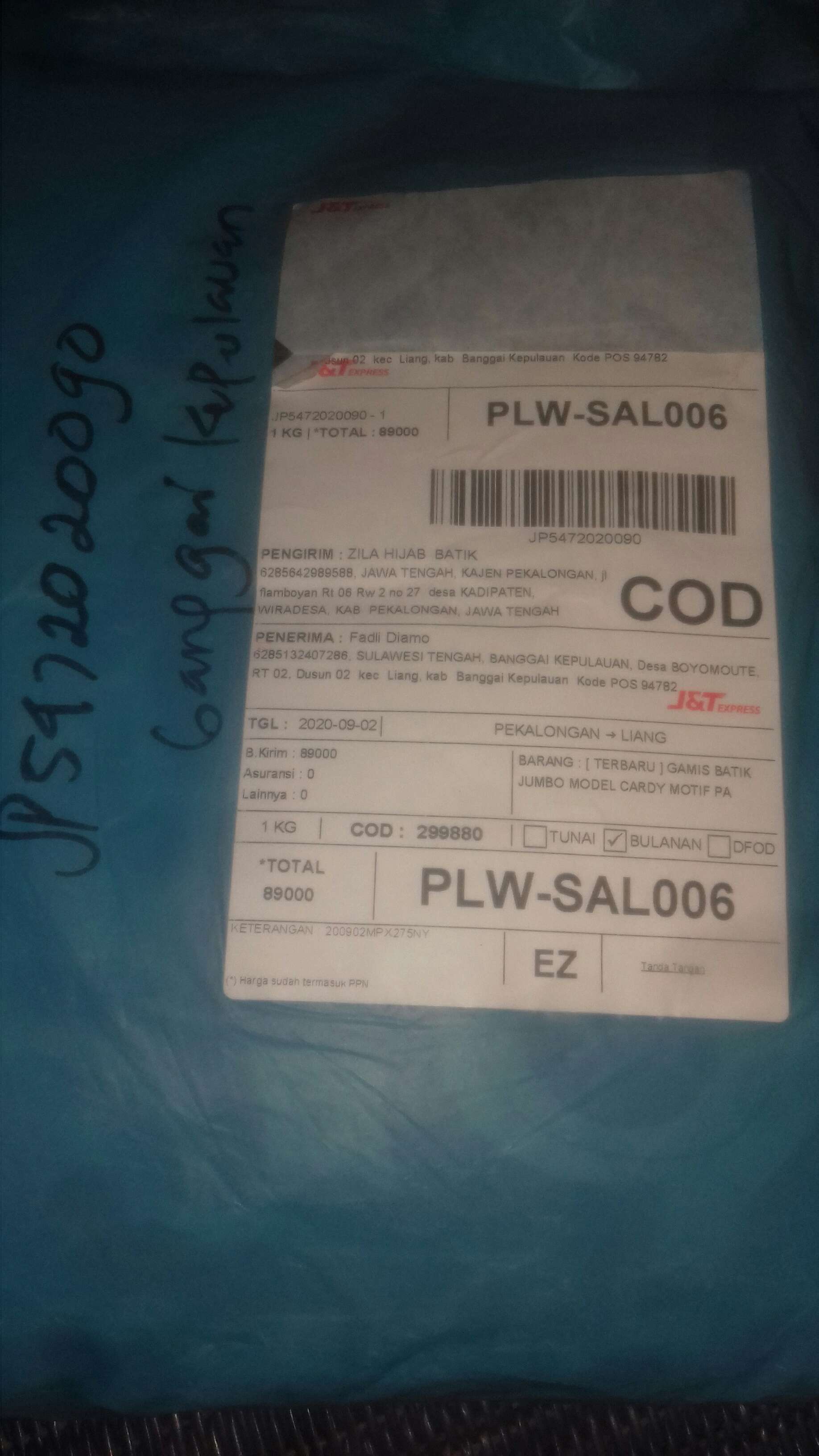 Aserehe Zigzag Tunik Jumbo Batik Mataraman Sogan Camaline Seragam Kantor Kerja Xxl Ld 132