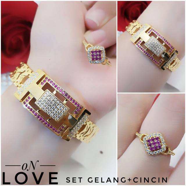 Xuping set perhiasan lapis emas 24k 3106g