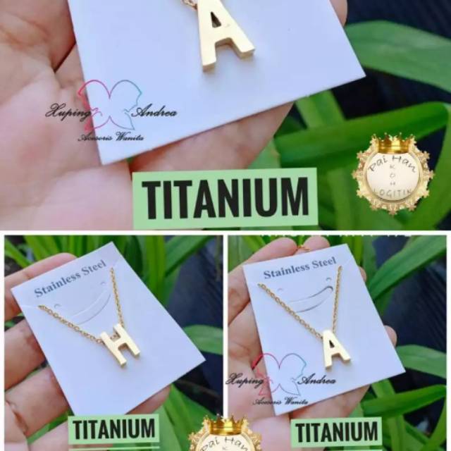 Kalung abjad mini gold