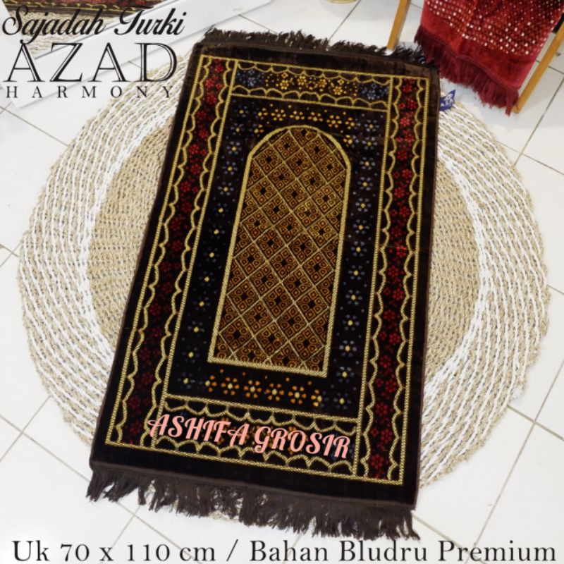 SAJADAH TEBAL TURKY AZAD +BOX SPIGEL LEMBUT UK 70×110