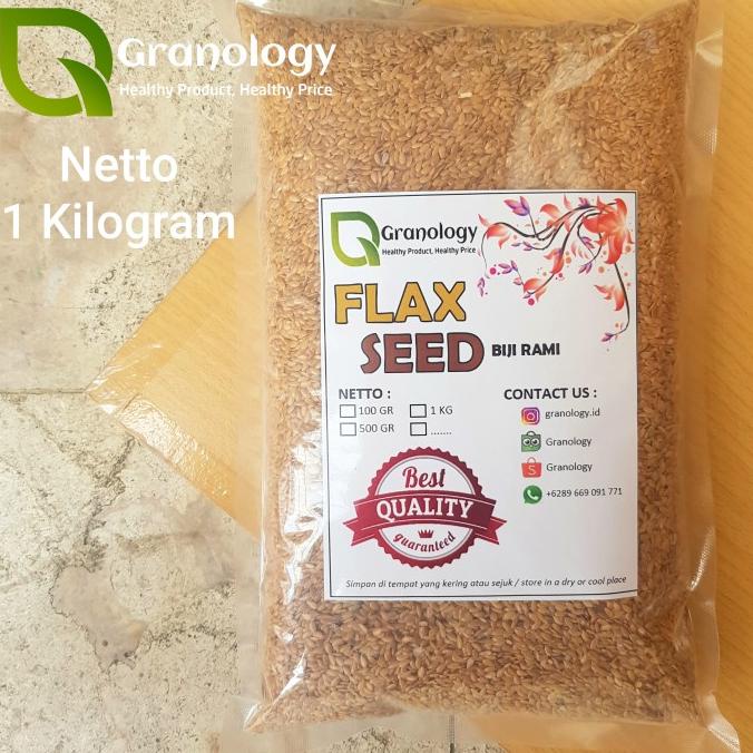 

PROMO Biji Rami / Flax Seed (1 kilogram) by Granology AP097