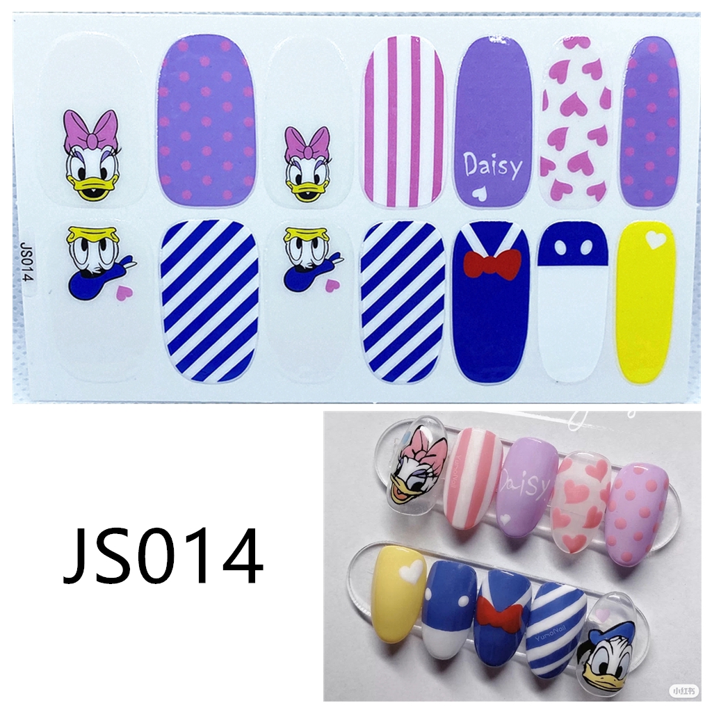 (14Pcs) Stiker Kuku Anti Air Tidak Beracun Untuk Nail Art JS001-JS020