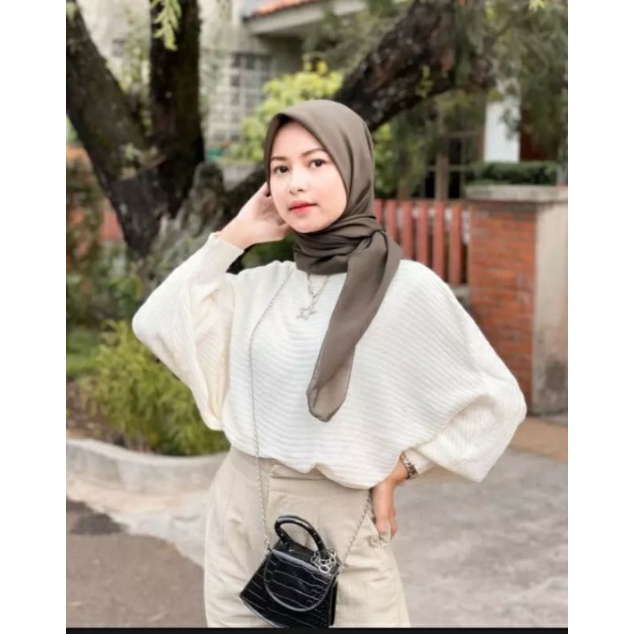 BLOUSE BAJU RAJUT BATWING | ATASAN WANITA MODEL KELELAWAR /Blouse Wanita