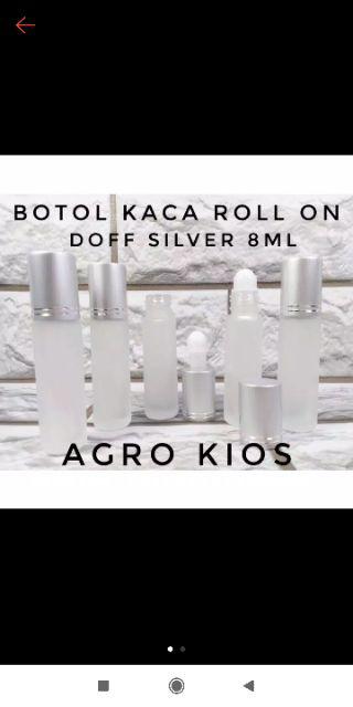 Jual Botol Refill Parfum / Botol Kaca Doff Silver 8ml