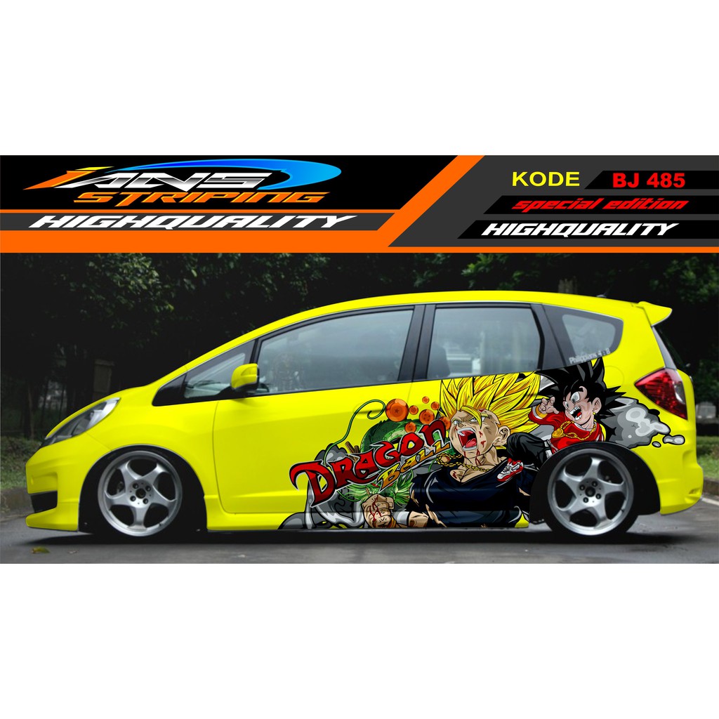 STICKER DECAL MOBIL JAZZ, BRIO, AGYA, SIGRA / VARIASI STICKER MOBIL / STIKER MOBIL DRAGONBALL