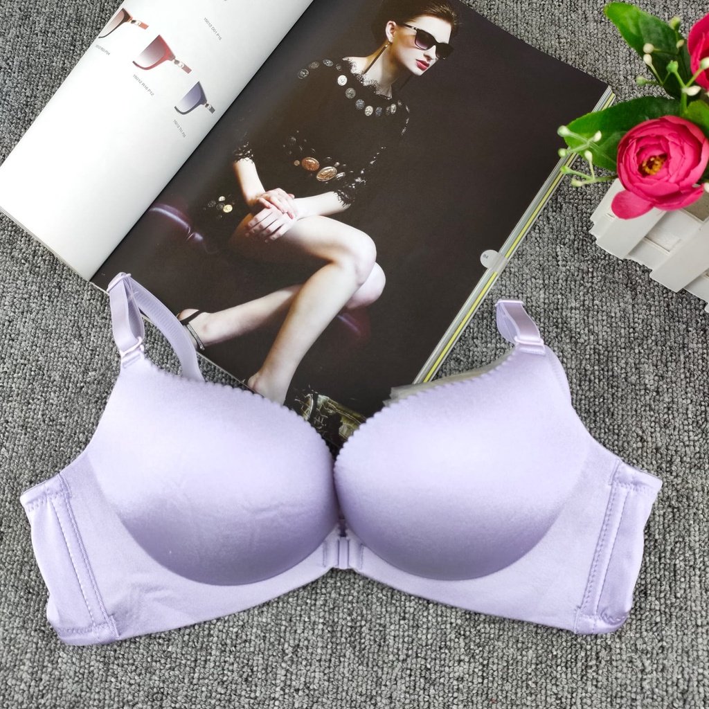 BRA WANITA BW- 6125 , KAITAN DEPAN IMPORT TIDAK ADA KAWAT BUSA NYAMAN BAGIAN TIPIS PAS RAMPING BERNAPAS TIGA DIMENSI BH TIDAK ADA JEJAK TIDAK LICIN LEMBUT BRA TEBAL SIZE 32-38