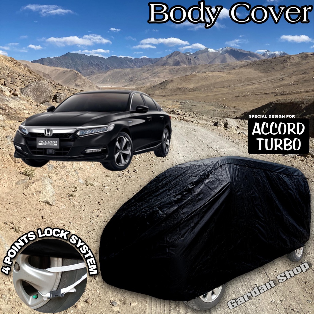 Sarung Mobil ACCORD TURBO Hitam POLOS Body Cover Accord Turbo Full Black