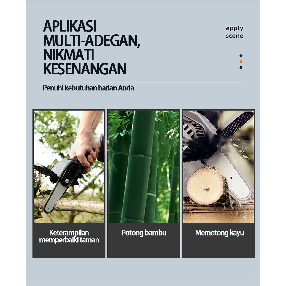 Gergaji genggam baterai lithium 24V portabel mini gergaji pemangkasan kayu listrik