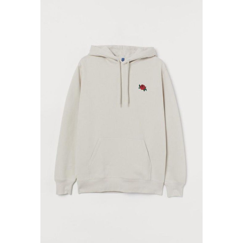 hoodie h&m hnm lil rose cream