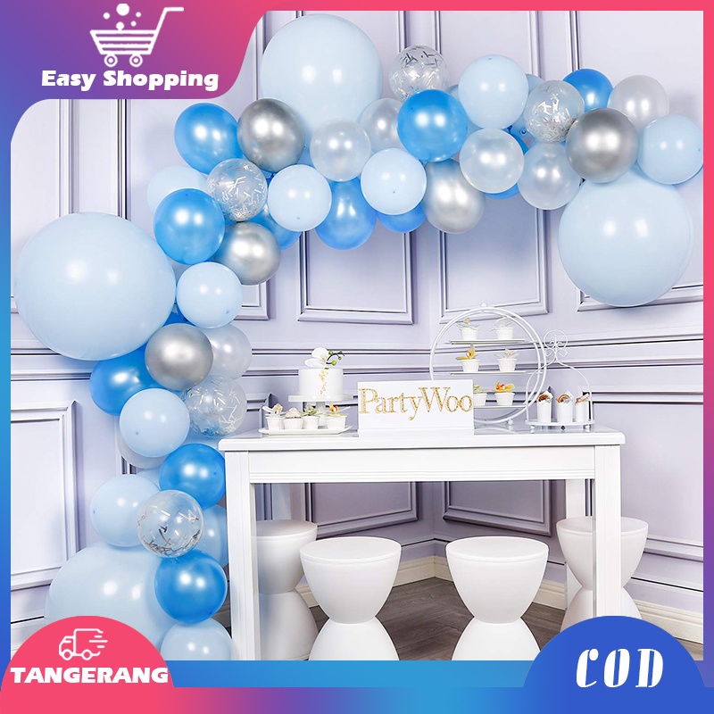 Blue Ocean balloon set Macarons balon set birthday Dekorasi Ulang Tahun