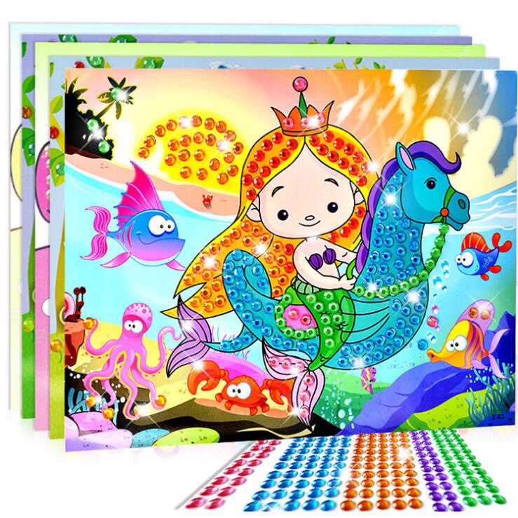 

Mainan Anak Kolase Diamond Painting Sticker Besar + Mewarnai