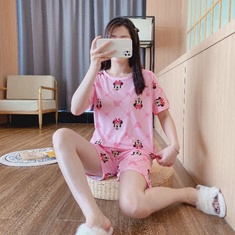 Piyama impor wanita celana pendek / baju tidur wanita sleepwear kartun