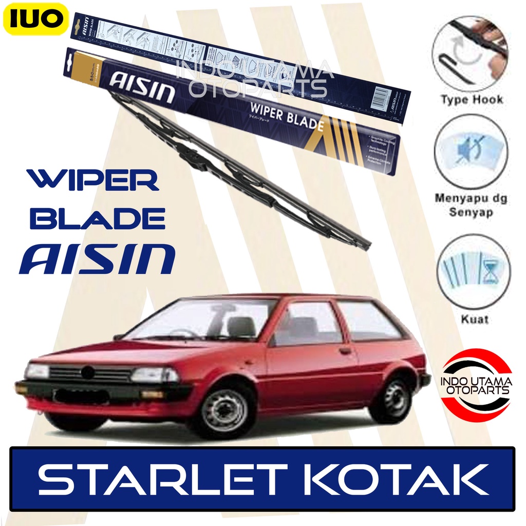 Wiper Mobil Toyota Starlet Kotak AISIN Sepasang 16-16&quot; ORIGINAL