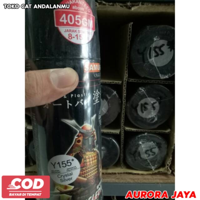 

Cat Semprot Spray SAMURAI Kode Y155 Crystal Silver - Toko Cat Aurora Jaya