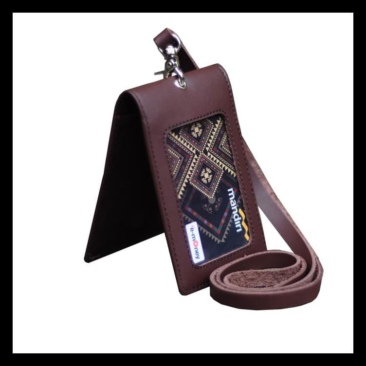 

Id Card Holder Double Flip Magnet Tali Kulit Coklat Cuci Gudang
