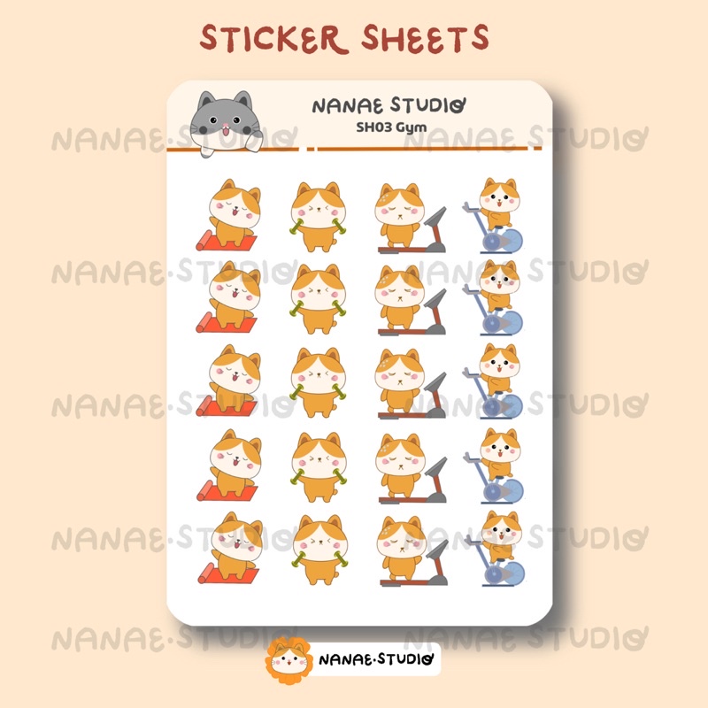 

Sticker Sheets - Gym SH03 | Waterproof | Nanae.studio